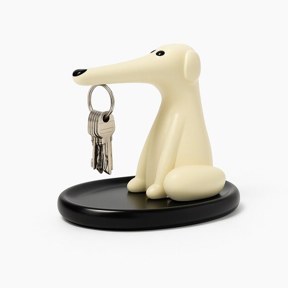 Rideco Modern Decor Resin Dog Sculpture Magnetic Holder & Tray - Picture 14 of 14